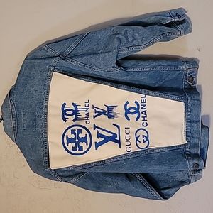 LEVIS VINTAGE DENIM JACKET WITH A LITTLE DESIGNER TWIST FROM ME sz MEDIUM